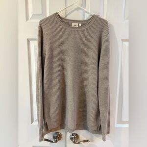 Ag Adriano Goldschmied Taupe Crewneck Wool/ Cashmere Blend Sweater Size M Mens